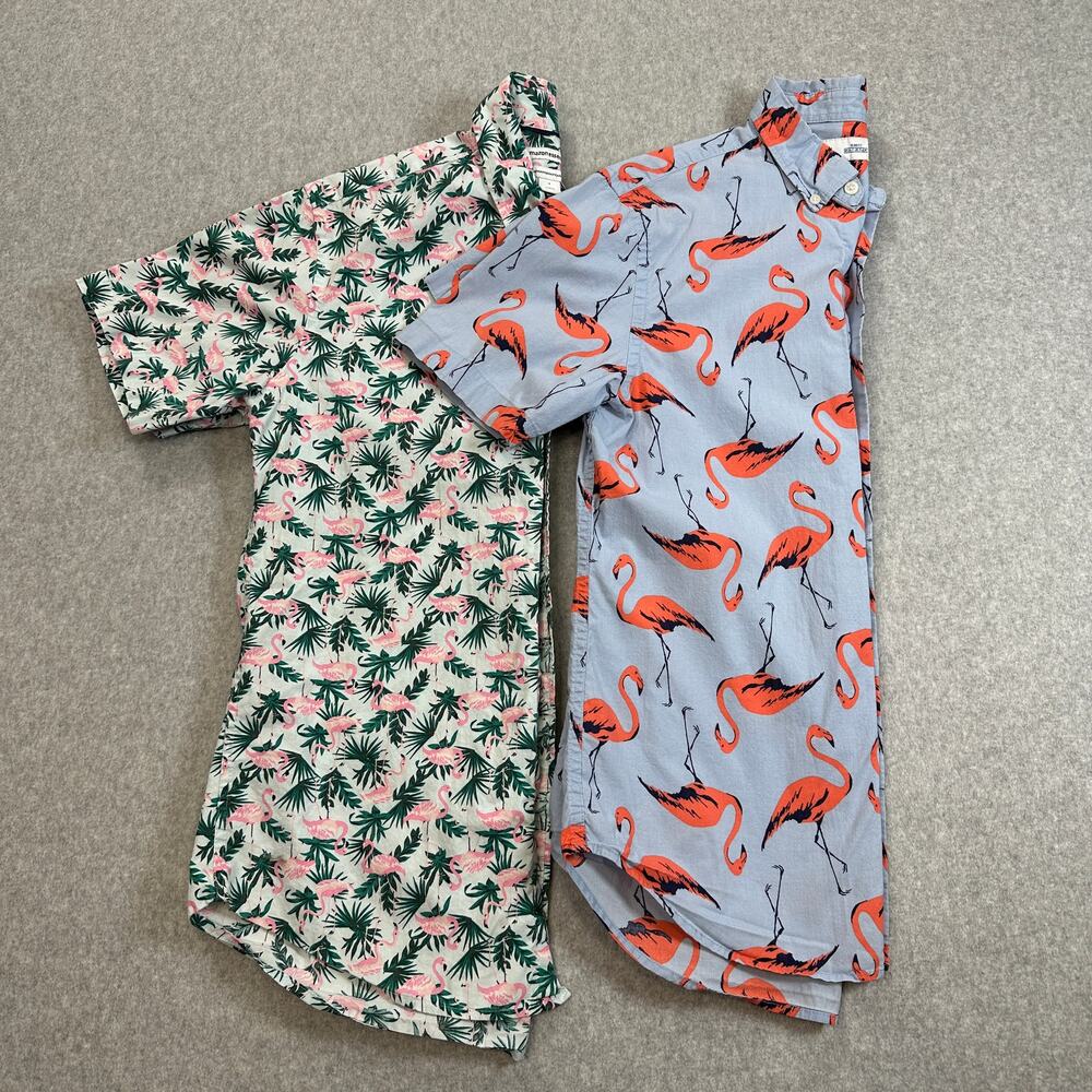 Button Up Shirt Bundle Men S Flamingo Tropical Short Sleeve Party Shirt Summer